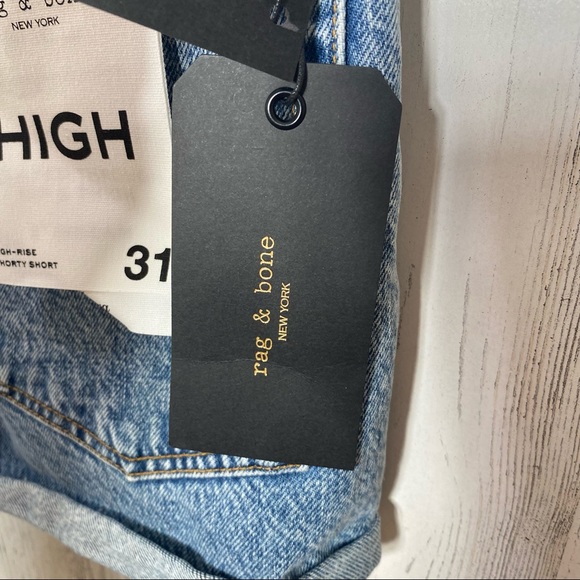 Rag & Bone Maya Calypso High Rise Shorty Jean Short Size 31 NEW - Picture 11 of 16